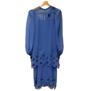 Randy Collection Vintage Dress and Blouse Matching 2 Piece Set